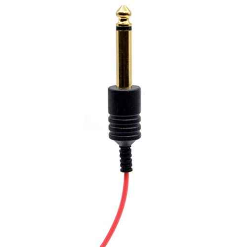 ELEMENT TATTOO SUPPLY - Tattoo Machine RCA Cord Angled Red Wire Pen Rotary Coil Tattoo Machine 6 Feet Ultra Thin Flexible Male Plug