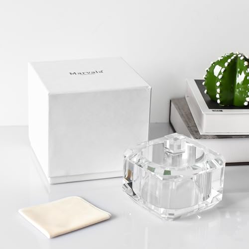 Crystal Makeup Storage Jars, Clear Candy Containers, Transparent Empty Storage Jar for Makeup, Loose Powder, Bath Salts, Vanity Organizer, Desk Decor for Rings