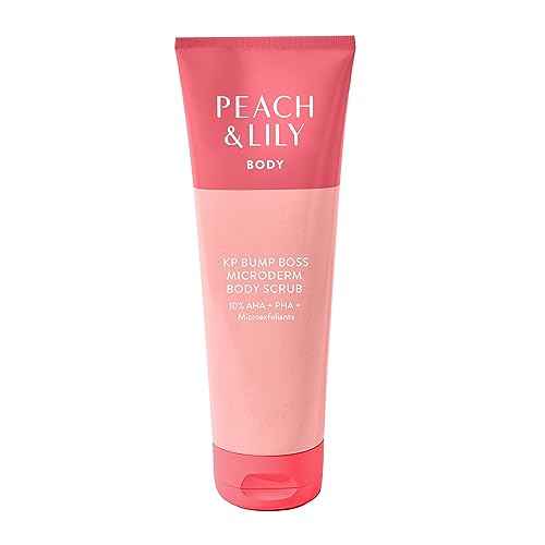 Peach & Lily - KP Bump Boss Microderm Body Scrub (8.11 oz) - 10% AHA + PHA - Microexfoliants - Hyaluronic Acid, Cica, Tea Tree, Squalane, & Cucumber - Self Care - Vegan & Cruelty Free - Korean Beauty