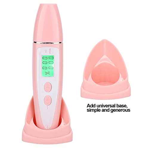 Digital LCD Skin Hydration Tester, Skin Oil Sensor, Portable Water Oil Analyzer, Face Skin Analyzer, Professional Machine for Home Salon Use, Pink