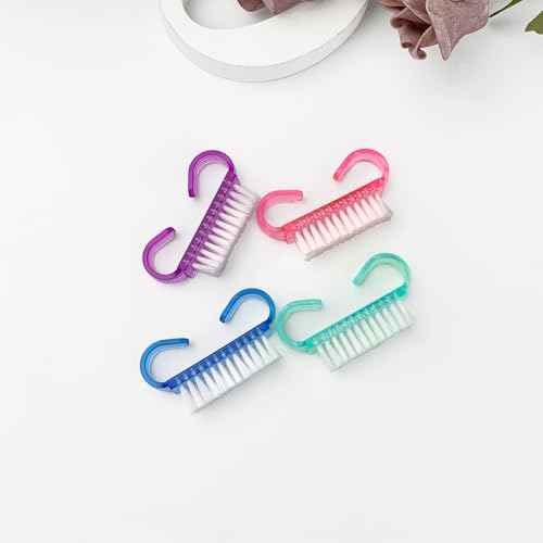 16 Pack Handle Grip Nail Brushes, Travel Size Fingernail Brush, Mini Hand Scrub Cleaning Brushes for Nails and Toes