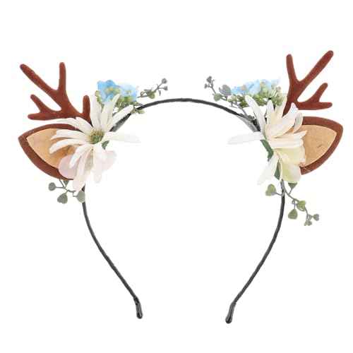 Christmas Reindeer Antlers Headband - Antler Crown s Ears Hair Hoop,Christmas Deer Headband,Fawn Horn Hair Bands, Fairy Headpiece for s Costume