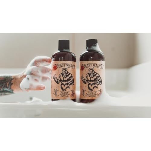 Johnny Slicks Hair Cleaning Kit - Supports Scalp & Hair Hydration - Organic Shampoo & Conditioner - Aloe, Shea Butter & Vitamin E - Rugged Scent - 2 Piece Set