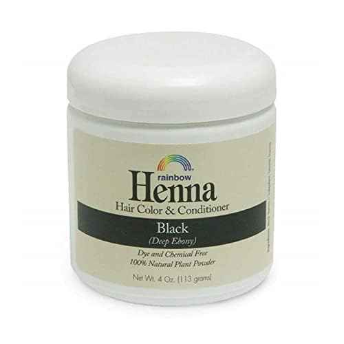 Rainbow Research Henna Hair Color and Conditioner, Persian Black Deep Ebony, 4 Ounce