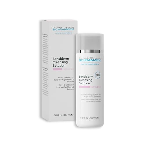 Sensiderm Cleansing Solution (6.75 fl oz) - 3-in-1 Micellar Makeup Remover & Toner - Fragrance-Free - Gentle Cleanser for Sensitive Skin - Dr. Schrammek