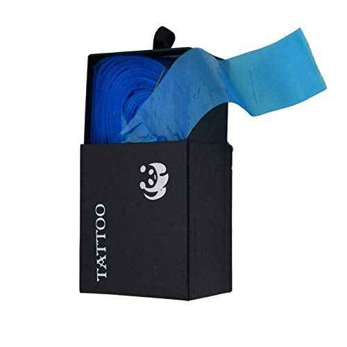 Tattoo Clip Cord Covers,One Box of 100PCS Plastic Blue Tattoo Clip Cord Sleeves,Tattoo Clip Cord Covers for Tattoo machine Wires Supply (Blue)