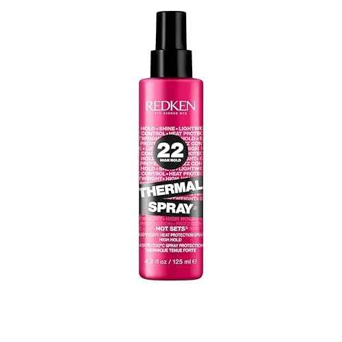 Redken Thermal Spray 22 High Hold - Thermal Heat Protectant and Setting Mist, For Curling and Flat Irons, Lasting Frizz Control & Protects Against Heat Damage
