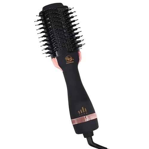 Hair Dryer Brush Blow Dryer Brush in One, 4 in 1 Ionic Hair Dryer and Styler Volumizer with Oval Titanium Barrel, Hot Air Straightener for Smooth Frizz-Free Blowout