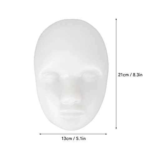 Silicone Fake 10pcs 3D Microblading Practice Face Model Soft Training Skin Head for Beginners Artists White