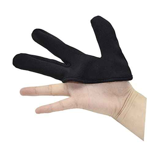 NOLITOY 2pcs Three Finger Heat Resistant Gloves for Hair Styling Curling and Straightening Finger Covers for Safe Hairdressing for Salon Use