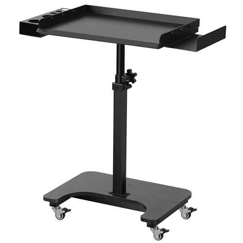 POARMEEY Tattoo Workstation Premium Tattoo Tray Essential for Professional Tattoo Artists, Sturdy and Durable, Rolling Tray with Wheels