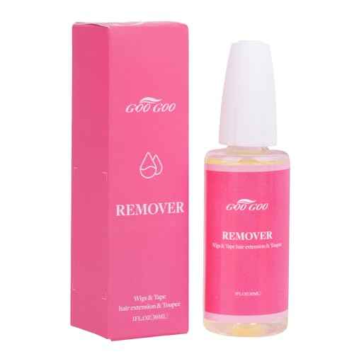 GOO GOO Tape in Extension Remover, Wig Glue Remover, Tape in Hair Extensions Adhesive Remover, Removes Hair Glue, Wig Tape, Double Sided Extension Tape, Fast Acting Hair Extensions Remover 30ml