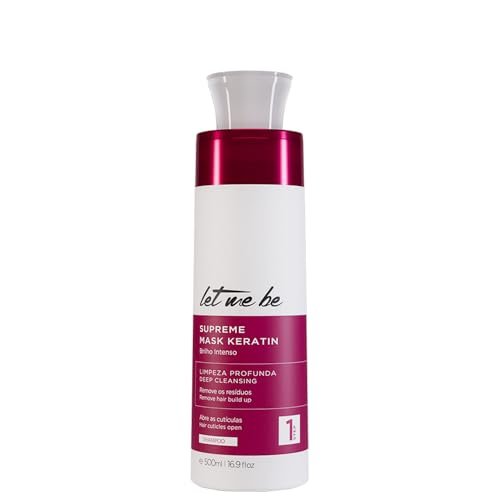 Let Me Be Supreme Mask Keratin Kit ? Deep Cleansing Shampoo + Keratin Smoothing System ? For Smoother, Shinier, More Manageable Hair ? 2x500ml / 17.6 fl.oz.