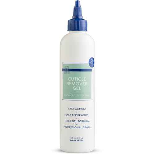 Blue Cross Cuticle Remover Liquid Gel, Cuticle Softener for Nails, Hydrating, Moisturizing, Professional Nail Care for Brittle Hang Nails, Dry Cuticles, Made in USA, 8oz, Eucalyptus/Tea Tree