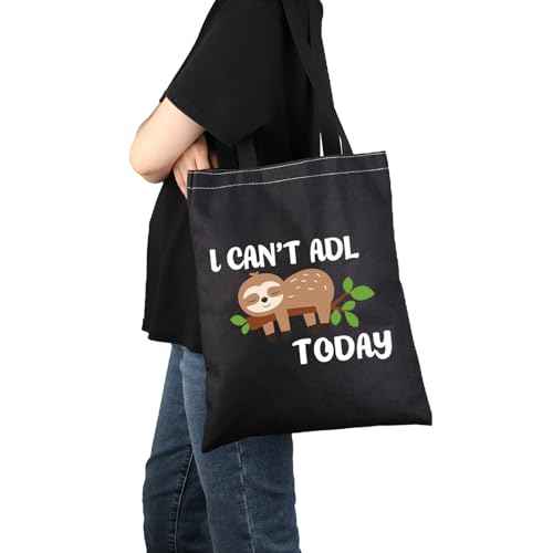 G2TUP Occupational Therapy Therapist Gift I Can't ADL Today Makeup Bag OT Life Sloth Bag Occupational Therapist Joke Gift