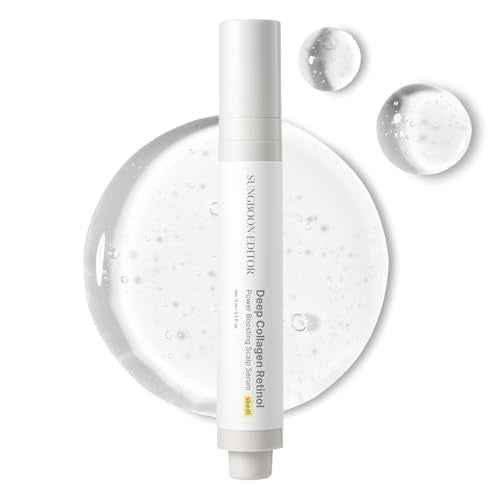 SUNGBOON EDITOR Deep Collagen Retinol Scalp Serum |Roll-On Hair Growth&Thickening Serum |Dry, Itchy Scalp Treatment |Caffeine +Biotin +Rosemary |Stocking Stuffers for Women |Korean Hair Care,0.5 fl oz