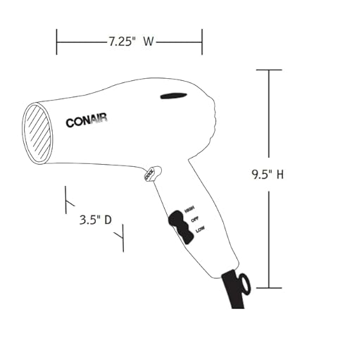 Hairdryer,Handheld,Black,1875 Watts