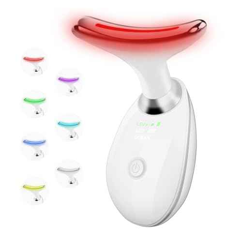 Facial Massager,7 Color LED Light Therapy for Face and Neck,Portable Beauty Skin Care Tools