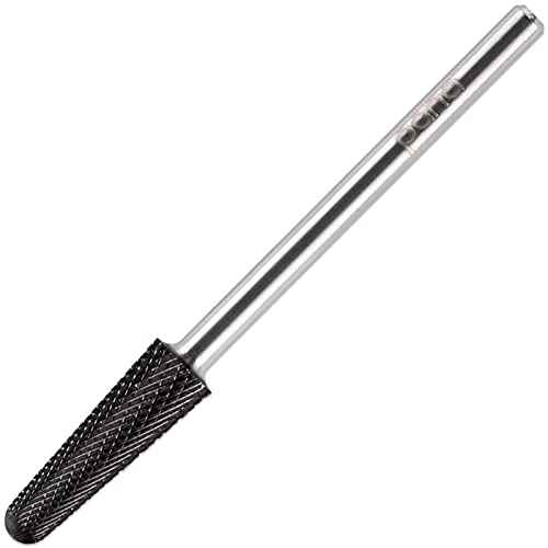 PANA USA Professional 3/32" Shank Size - Cone Shape Carbide Bit - Nail Drill Bit for Manicure Pedicure Tools Dremel Machine (Extra Fine, DLC Black)