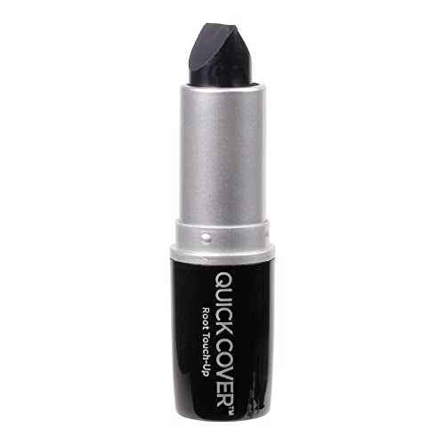RED by Kiss Quick Cover Root Touch Up Stick, Water-Resistant Temporary Gray Hair Concealer with Brush for Roots and Beard, Long-Lasting Coverage, Easy Application (1 Pack, Black)