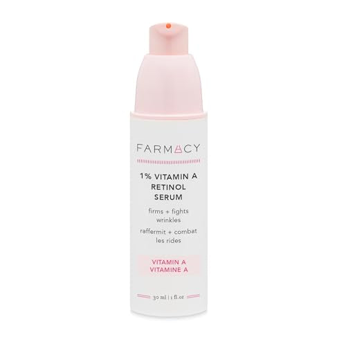 Farmacy Retinol Serum for Face - 1% Vitamin A Anti Aging - Resurfacing Wrinkle Formulated with Encapsulated Retinol + Ceramide NP to Prevent Moisture Loss + Replenish Skin Barrier (30ml)