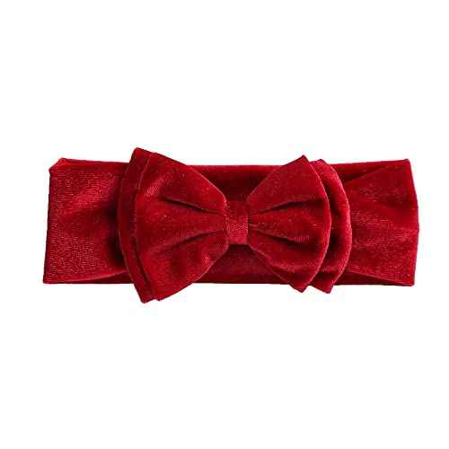 5PCS Christmas Velvet Headbands for Baby Girls,Girls Bows Hair Bands Photography Props Hairbands