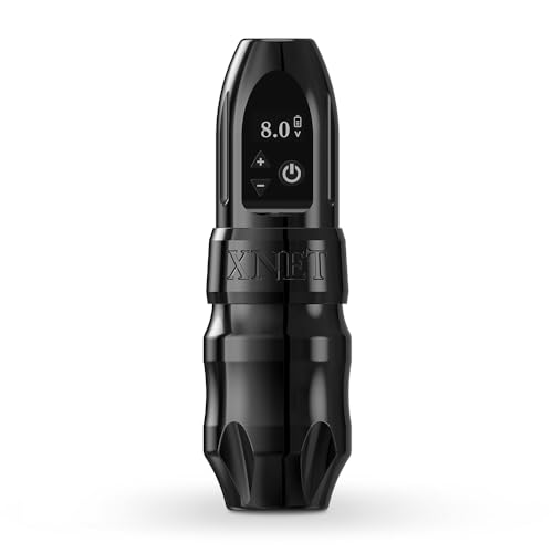 Xnet Titan Wireless Tattoo Machine with 42mm Grip - 2400mAh Battery Power Tattoo Gun with Coreless Motor Digital LCD Display Tattoo Supply for Professional Tattoo Artists