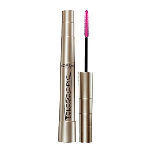L'Oreal Paris Makeup Telescopic Original Lengthening, Lash Separating Mascara with Dual Precision Brush, Washable, Blackest Black, 0.27 Fl Oz., 1 Count