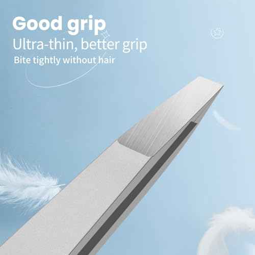 Eyebrow Hair Removal Tweezers, Slant Tweezer Handmade Professional Eyebrow Facial & Hair Remover Better closure Stainless Steel