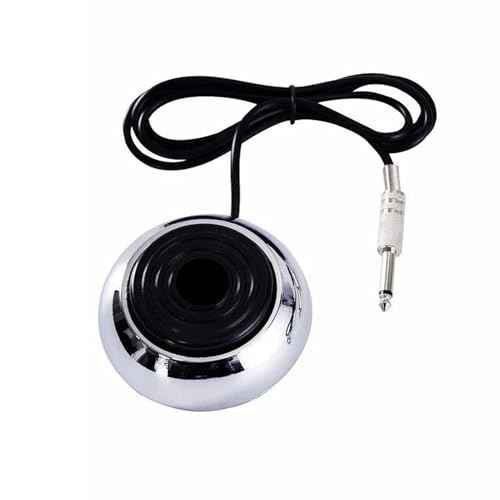 JinYan Tattoo Foot Pedal,Round Stainless Steel Tatto Foot Pedal Gem Style 360 Degree Switch With 5¡± ft Clip Cord for Tattoo Machine Power Supply Tattooing Kits Supplies