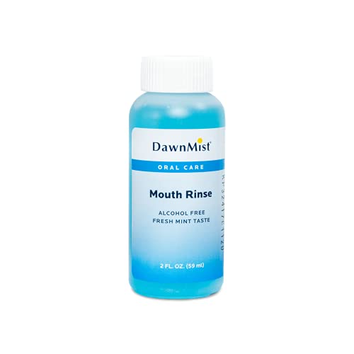 Dukal DawnMist Mouth Rinse with Twist Cap, 2 oz. ? Full Case (Pack of 144) ? Alcohol-Free, Fresh Breath, Oral Hygiene Solution for Daily Use