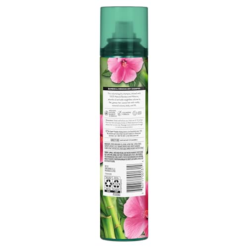 Suave Bamboo & Hibiscus Volumizing Dry Shampoo, Infused with 100% Natural Ingredients for Visibly Restoring Hair Body & Lift, 4.3 oz, 12 Pack