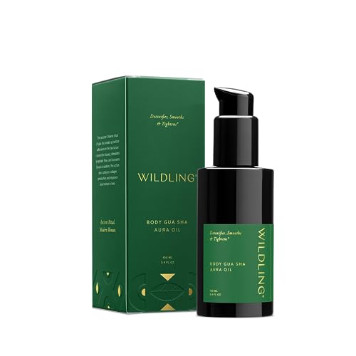 WILDLING Aura Rose Pepper Toning Body Oil I Hydrate, Smooth, Tone+Tights Skin w/ Wild Rose Pepper, Mastic+Organic Helichrysum I Cellulite Smoothing,Lymphatic Drainage and Blood Circulation Improvement