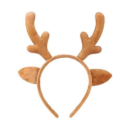 Christmas Reindeer Antlers, Cute Fluffy Deer Antlers Hair Accessories for Women Girls, Christmas Holiday Cosplay Costume Party