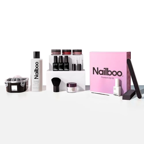 Nailboo Dip Powder Nail Kit ? Includes 3 Custom Made Dip Powders, Gel Base Coat, Activator, Top Coat, Pro Tools for Salon-Quality Nails, No UV Light Needed, Multi-Color, 0.8oz Each