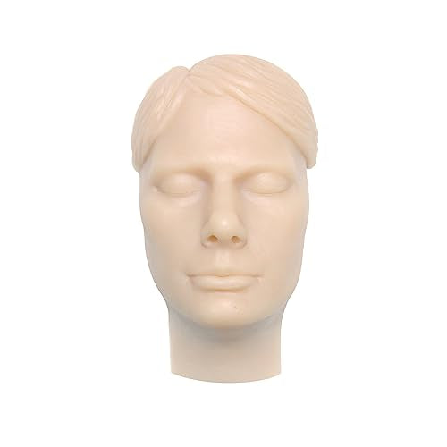 JUYO VONSAN Injection Training Mannequin Face Silicone Head Facial Injection Face Nose Model £¨Not TPE£© for Piercing Tattoo Practice Medical Student (Woman Head)