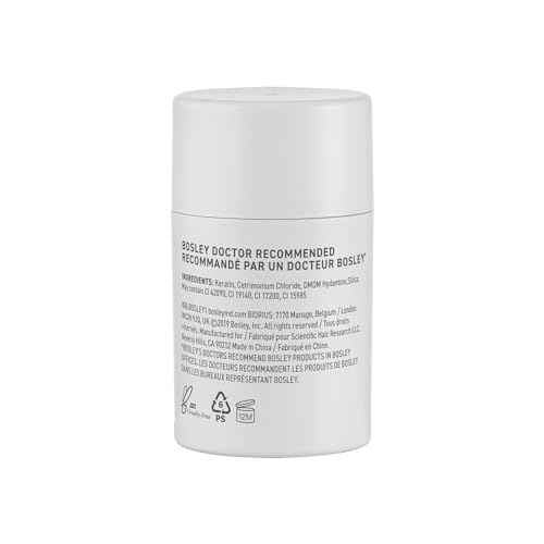 BosleyMD BosVolumize Hair Thickening Fibers, Hair Building Formula with Natural Keratin for Thinning Hair or Bald Spots, Hair Loss Concealer Men and Women, 4 Colors