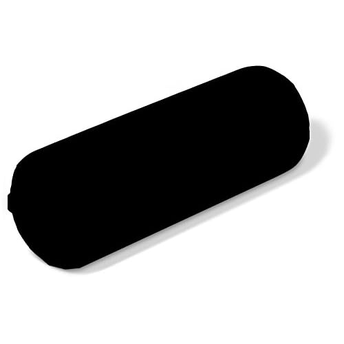 Fluffy Massage Bolster Pillow by NRG - 8"W x 26"L Full Round Massage/Spa Table Bolster with Carrying Strap - Supports Neck, Knees or Ankles - PVC Free Vinyl Upholstery - CFC Free Foam - Color: Black