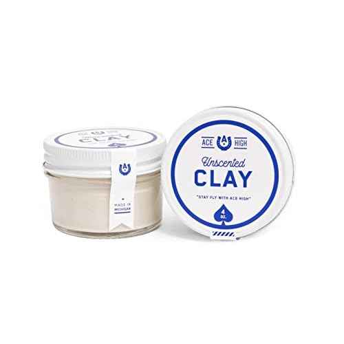 ace high Unscented Hair Clay, Strong Hold, Satin to Matte Finish, Adds Texture and Thickness, 4oz