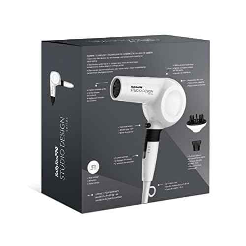 Compact Midi Hair Dryer, 1000 watts, Great for Travel or touchups, Includes Diffuser and Concentrator