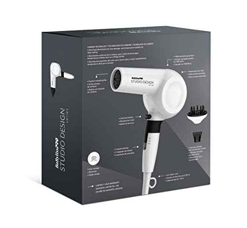 BaBylissPRO Studio Design Series Midi 1000 Watt Compact Hair Dryer, Hair Styling & Appliances, BCI250UC