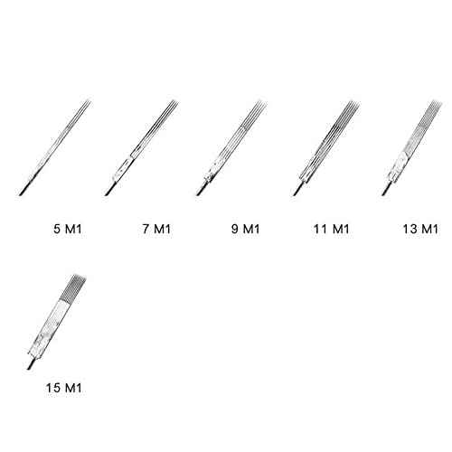 Pirate Face Tattoo 50 Pcs Professional Disposable Tattoo Needles Round Liner (3RL)