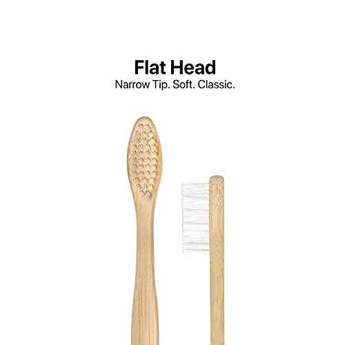 Sea Turtle Plant-Based Bristles, Bamboo Toothbrushes, Soft Natural Toothbrush for Adults (4 Pack)