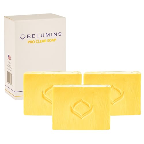 Relumins Authentic Professional Clear Soap with Calamansi & Salicylic Acid ? Holidays Deep Cleansing & Exfoliating Bar for Smooth, Refined, and Balanced Skin ? 135g x 10 Bars