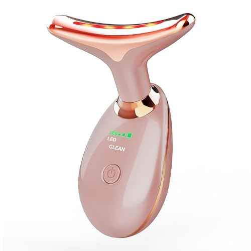 7-in-1 Deplux Face Neck Massager for Daily Skin Care Routine, Portable Facial Massager, Skin Care Tool, Rose Gold