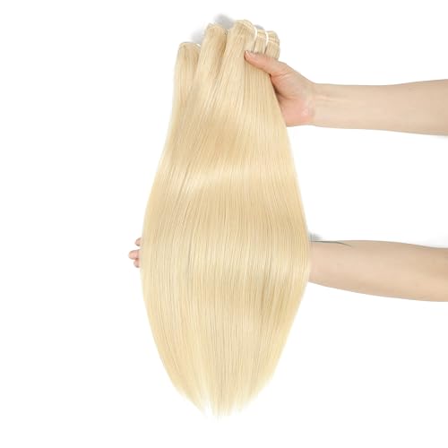 613 Bundles Human Hair 24 Inch 12A Grade 100% Unprocessed Brazilian Virgin Blonde 613 Human Hair Extensions For Women 100g Blonde Bundles Human Hair