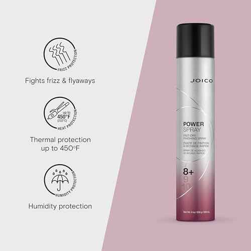 Joico Power Spray Fast-Dry Finishing Spray | For Most Hair Types | Protect Against Heat & Humidity | Protect Against Pollution & Harmful UV | Paraben & Sulfate Free | 72 Hour Hold