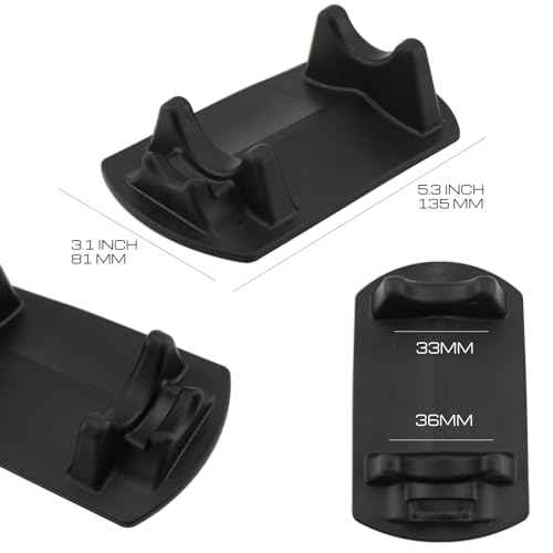 Tattoo Machine Stand 2 Pack - Rubber Tattoo Pen Holder, Tattoo Machine Rack, Compatible with Rotary Tattoo Guns & Coil Machines, Anti-Slip Base, Stable Pen Display Stand (Black 2 Pack)