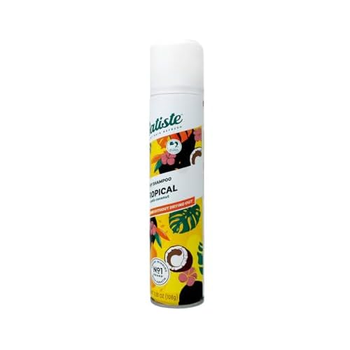 Batiste Dry Shampoo, Tropical Fragrance, Refresh Hair and Absorb Oil Between Washes, Waterless Shampoo for Added Hair Texture and Body, 6.73 OZ Dry Shampoo Bottle pack of 2