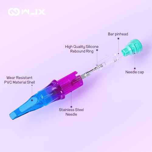 Wjx Ultimate Tattoo Needles 1015RM (20Pcs/Box) Disposable Professional Tattoo Cartridge Needles Precision Round Magnum Fit in Different Tattoo Machines